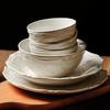 French Retro Tableware and Dish Set Household Ceramic Bowl Kitchen and Dining Table Decorations Home Furnishing Decoration