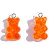 Colorful Transparent Bear Resin Pendant for DIY Jewelry and Keychains