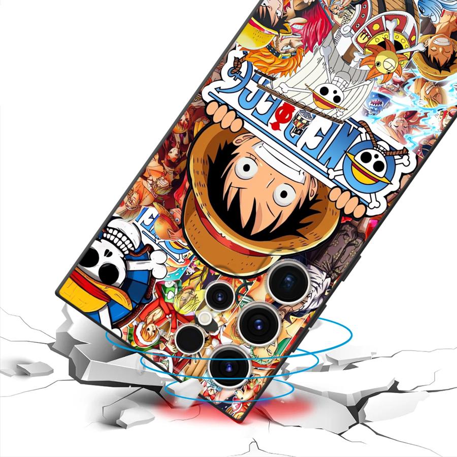 Phone Case for Samsung Galaxy S23 FE S24 S21+ S20 FE S24Ultra S21 S25 Ultra S22 Plus Soft Shell Anime One Pieces