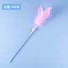 Tassel cat teaser wand, cat toy with feathers and bells, fairy cat teaser for boredom relief, interactive pet cat toy supplies