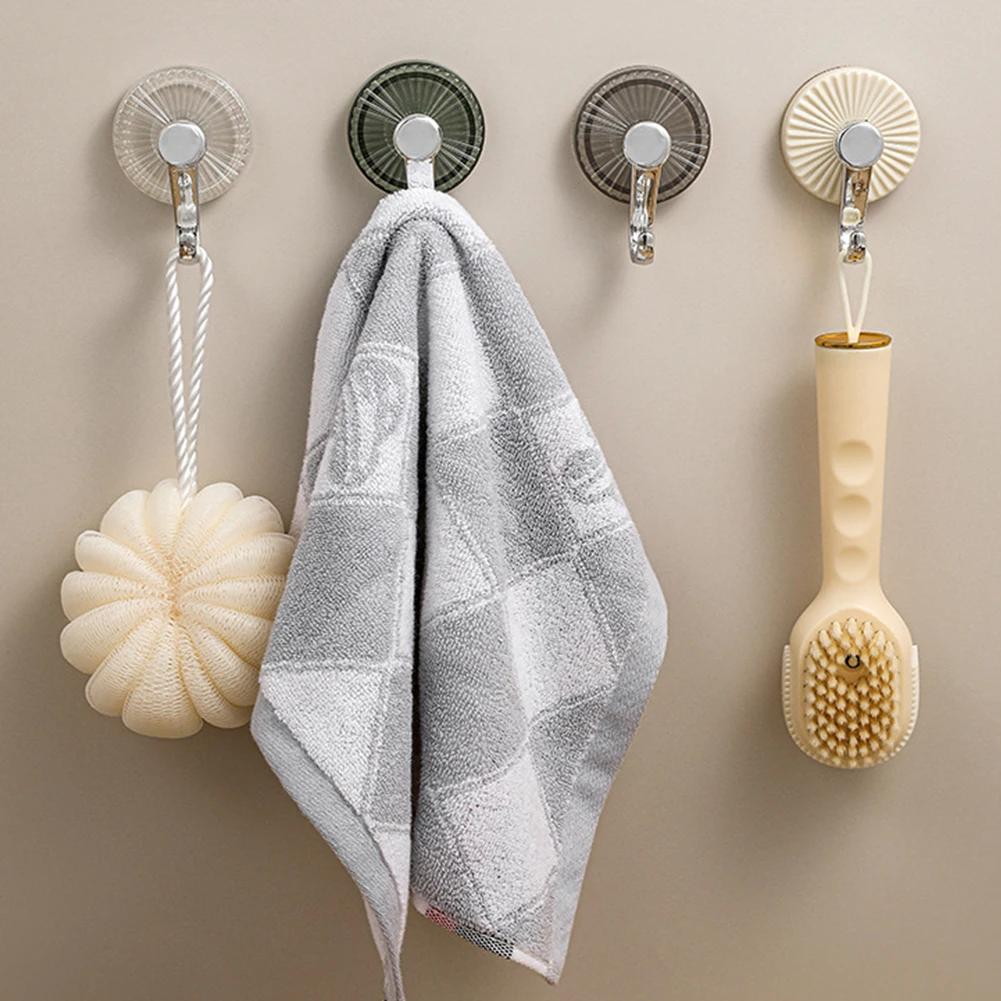 Suction Cup Hook Kitchen Wall Hook No Punching Nail Free Hanger Reusable Waterproof Shower Hook Towel Bath Ceiling Hook
