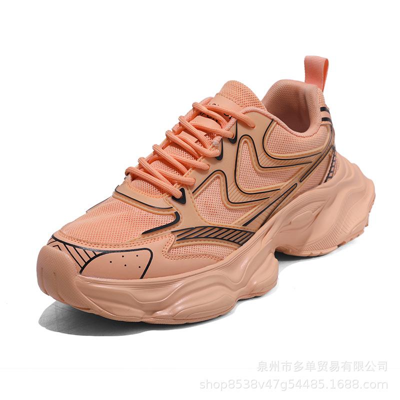 

Men s shoes, sports shoes, men s new autumn mesh breathable men s platform, light and comfortable running shoes, trendy dad shoes 44 оранжевый