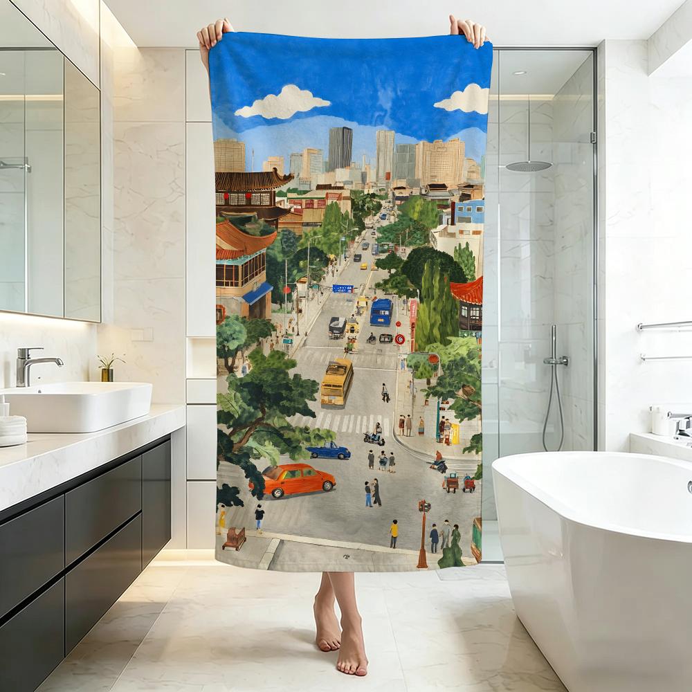 Traditional J-Japanese Ukiyo-eS Towel Five-Star Hotel Quality Eco-Friendly Ultra Soft Thick Towels & Beach Towels