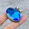 Tanzanite Quartz Gemstone Handmade 925 Steling Silver Jewelry Pendant 1.38" M-248