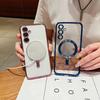 For Samsung S22 Electroplated Phone Case For Samsung Galaxy S22 Plus S22 Ultra For Magsafe Magnetic Lens Protect TPU Soft Cover