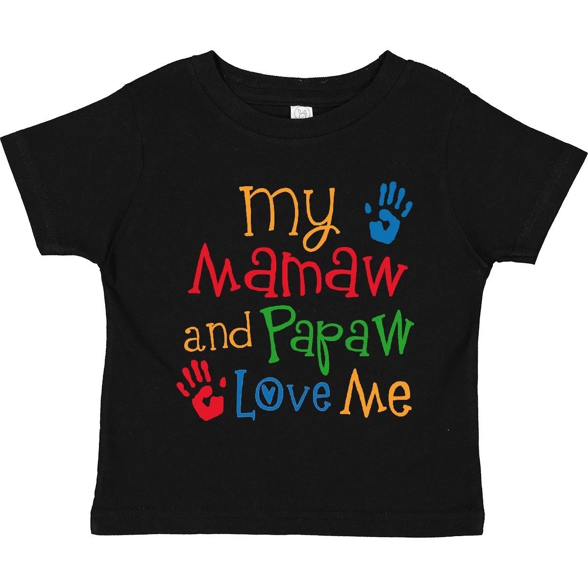 

Inktastic Mamaw And Papaw Love Me Toddler kids boys T-Shirt Childs Grandkids Boys Girls 150