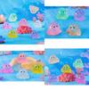 Colorful Glowing Mini Octopus Resin Decoration For Aquarium And Terrariums