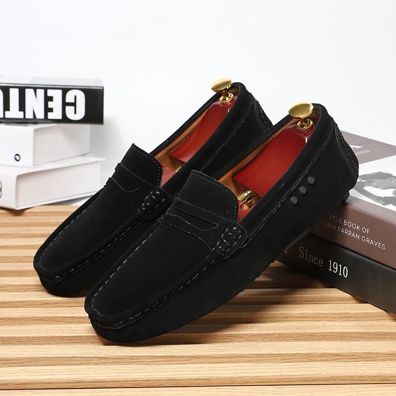 Fashion Fashionable New Men's Round Toe Anti Slip Soft Sole Loafers Spring Brand Men's Comfortable Outdoor Driving Casual Bean Shoes
