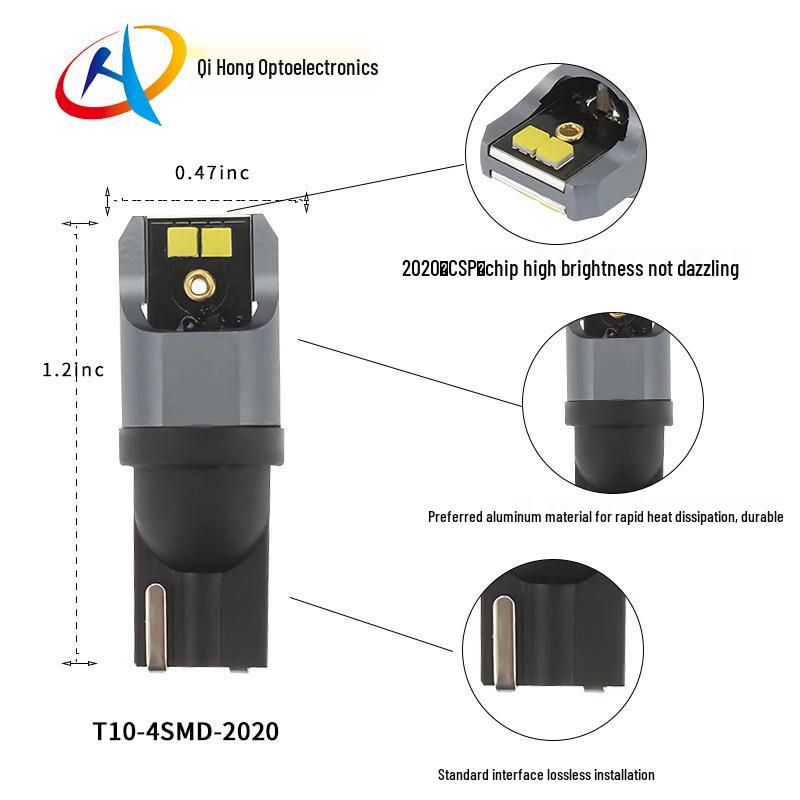 Univerzálna LED žiarovka do auta T10 - W5W 194 Zásuvná žiarovka pre prístrojovú dosku a bočné svetlo