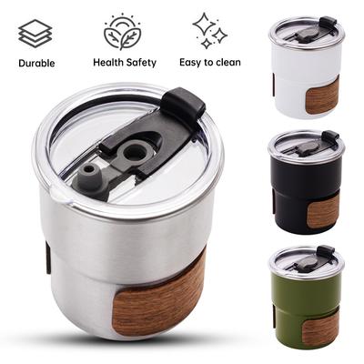 Stainless Steel Mugs with Spill Proof Lid Coffee Cup Portable Heat Resistant Tea Water Cup for Home Office Outdoor Drinkware