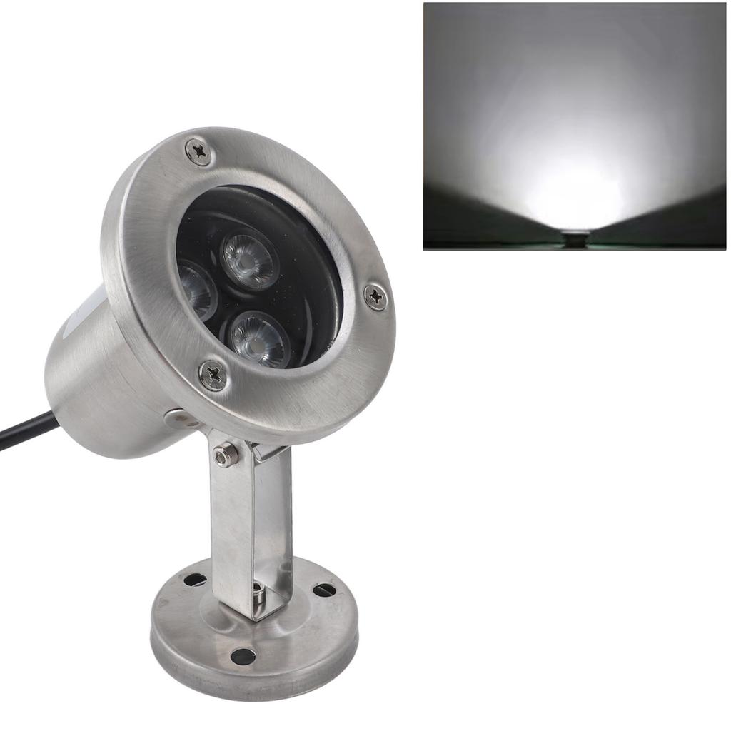 Pond Light 3W LED Stainless Steel IP68 Waterproof Energy Saving Submersible   for Fountain Underwater Pool
