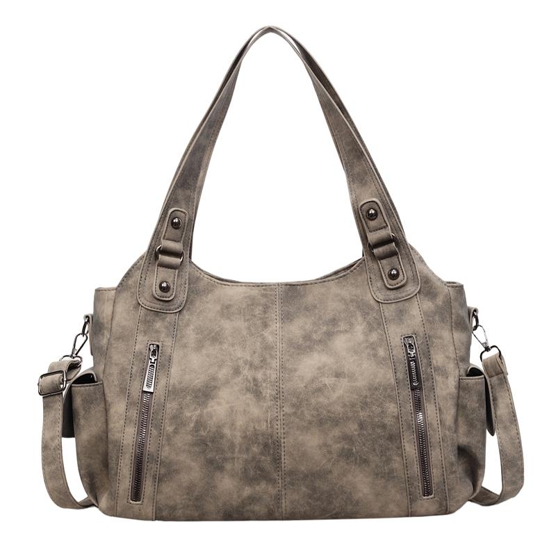 Винтажная вместительная сумка-тоут Женская сумка через плечо Сумка хаки