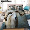 Funny Sheep King Queen Bedding Set Kids Farm Animal Duvet Cover White Little Lamb Comforter Cover 2/3pcs Polyester Quilt Cover