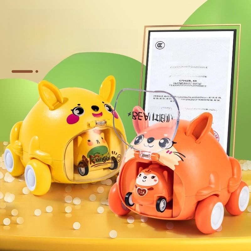 Animal Inertia Toy Car For Kids With Plastic Material And Interactive Play