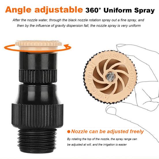 Lawn Sprinkler with Spike Base Ground Insert Water Sprinkler Adjustable Garden Sprinkler