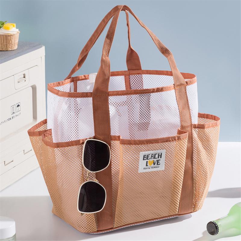

Large Capacity Storage Handheld Toiletry Bag Portable Beach Bag Drain Water Swimming Bag Travel Essential Cosmetic Bag