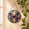 Butterfly Acrylic Flat Puzzle Sun Catcher Hanging Decoration Window Ornament with Chain for Indoor Outdoor Use