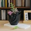 Resin Human Face Vase Aesthetic Hydroponic Flower Holder Character Plant Pot  Home