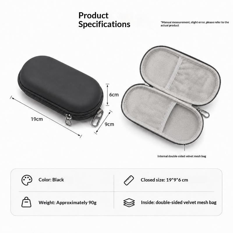 Shockproof Hard Shell Double Glasses Case Lightweight Portable Dual Eyewear Storage Box for Sports Cycling Running Use