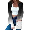 Women's Casual Fashion Floral Print Long Sleeve Mid-Length Cardigan Jacket