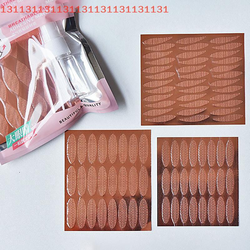 480 Pcs Beauty Double Eyelid Tape Lace Mesh Eyelid Sticker Invisible Eye Stickers Self-Adhesive Fiber Lift Strips Makeup Tools