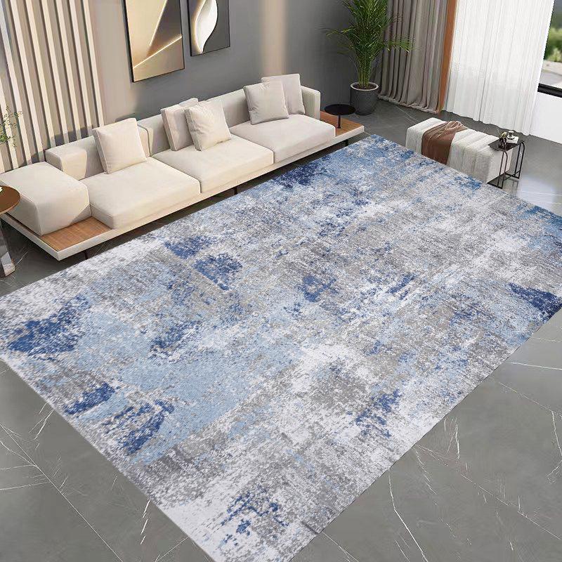 Ink Splash Style Imitation Cashmere Rug - Stain-Resistant Living Room or Bedroom Carpet, Large Area Coverage