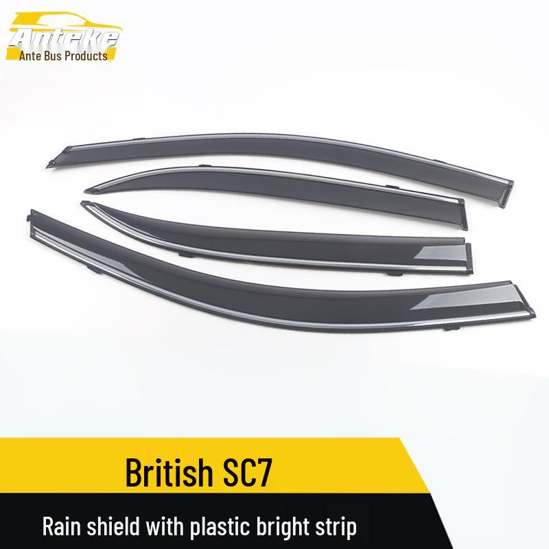 Yinglun SC7 Rain Deflector & Sun Visor Trim with Bright Strip