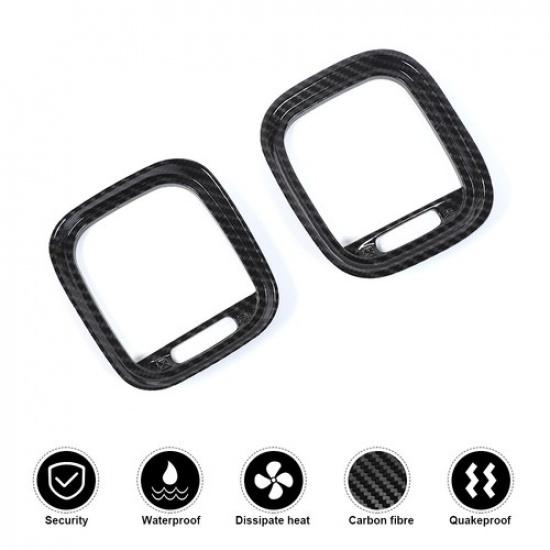 Dashboard Side Air Vent Decoration Cover Trim for Dodge Charger 11+ Carbon Fiber