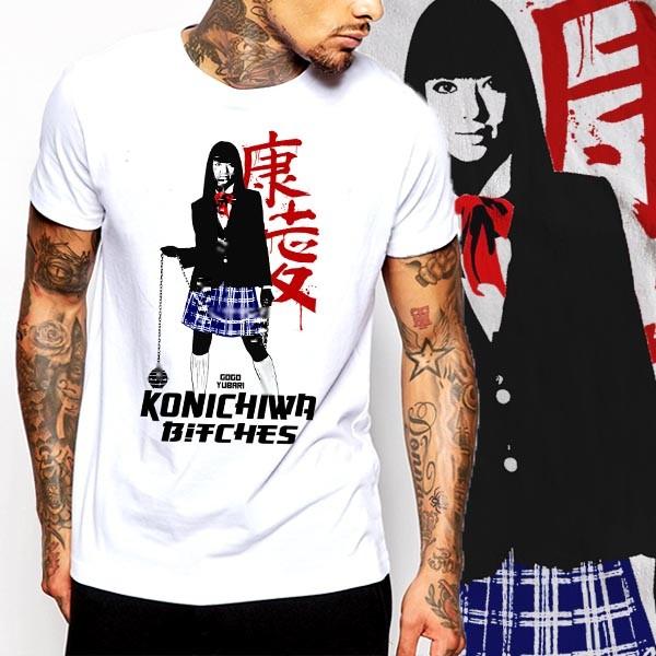 Самурай Бусидо Аниме Убить Билла Акира Меч Катаной Афро Самурай Токио Унисекс Футболка XXL