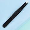 1Pcs Precision Stainless Steel Slant Tip Tweezers for Eyebrow & Facial Hair Removal Blackhead Removal Pointed Angle Tip