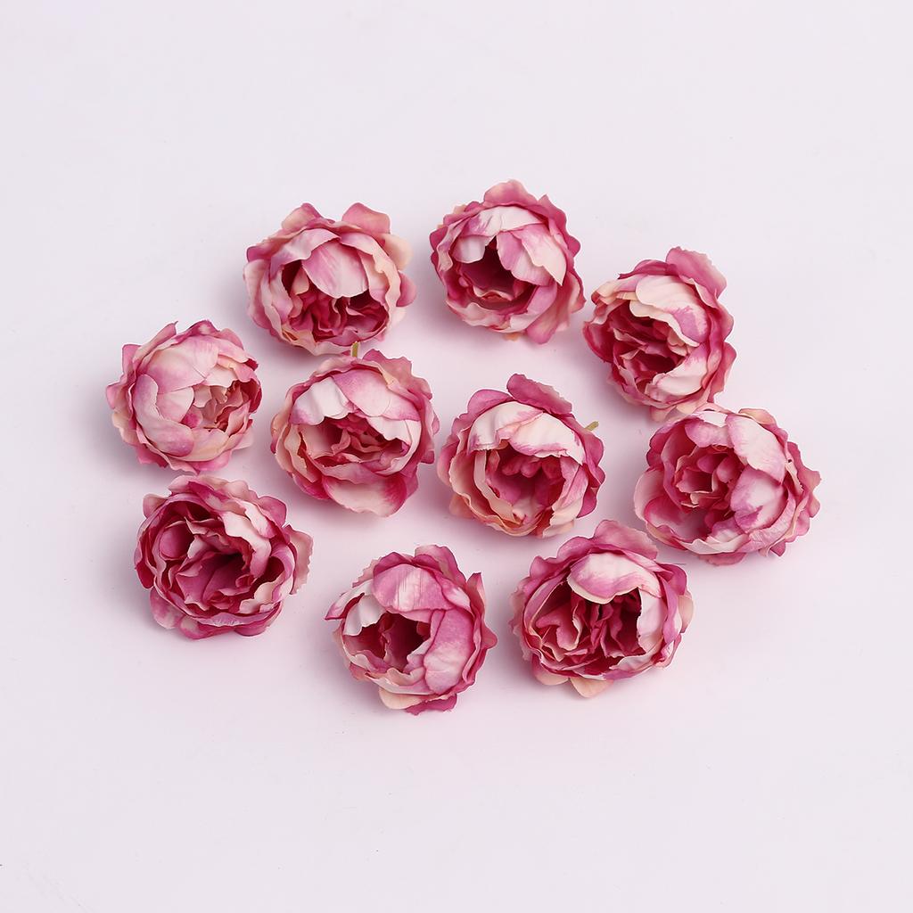 5/10Pcs Artificial Peony Flowers 4.5cm Fake Flower Heads for Home Room Dceor Wedding Marriage Decoration DIY Gifts Accessory