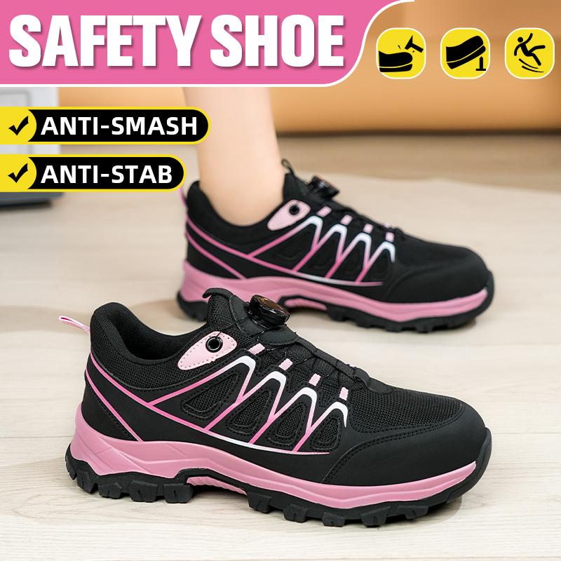 Steel Toe Work Boots Breathable Safety Shoes With Wear-Resisting Anti-Puncture Outsole Women Shoes Construction Work Shoes