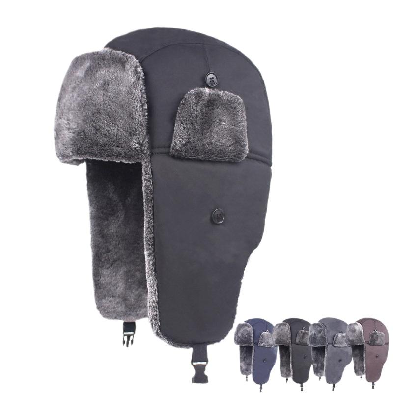 Winter hat fleece thickened Lei Feng hat ear protection hat winter windproof cold waterproof warm snow hat couple hat