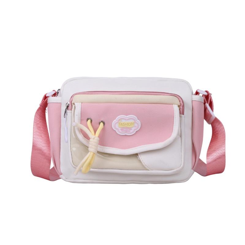 New Messenger Bag Women's Bag Simple Bow Small Square Bag Casual Going Out Mobile Phone Bag Water Cup Bag Tide