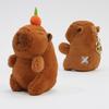 Clearstone Capybara Plüsch Schlüsselanhänger, Chavimaru und Mikan, mit Musik, 18,5cm, Braun