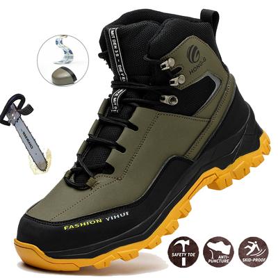 Indestructible Shoes Men Safety Work Shoes Steel Toe Cap Puncture-Proof Boots Construction Breathable Sneakers Protective Boots