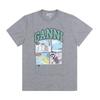 Ganni Women S Short Sleeve Tee Bear Comic Teddy Logo A1050070 920