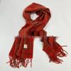 Korean Style Plaid Tassel Scarf – Winter Student Shawl & Warm Bib