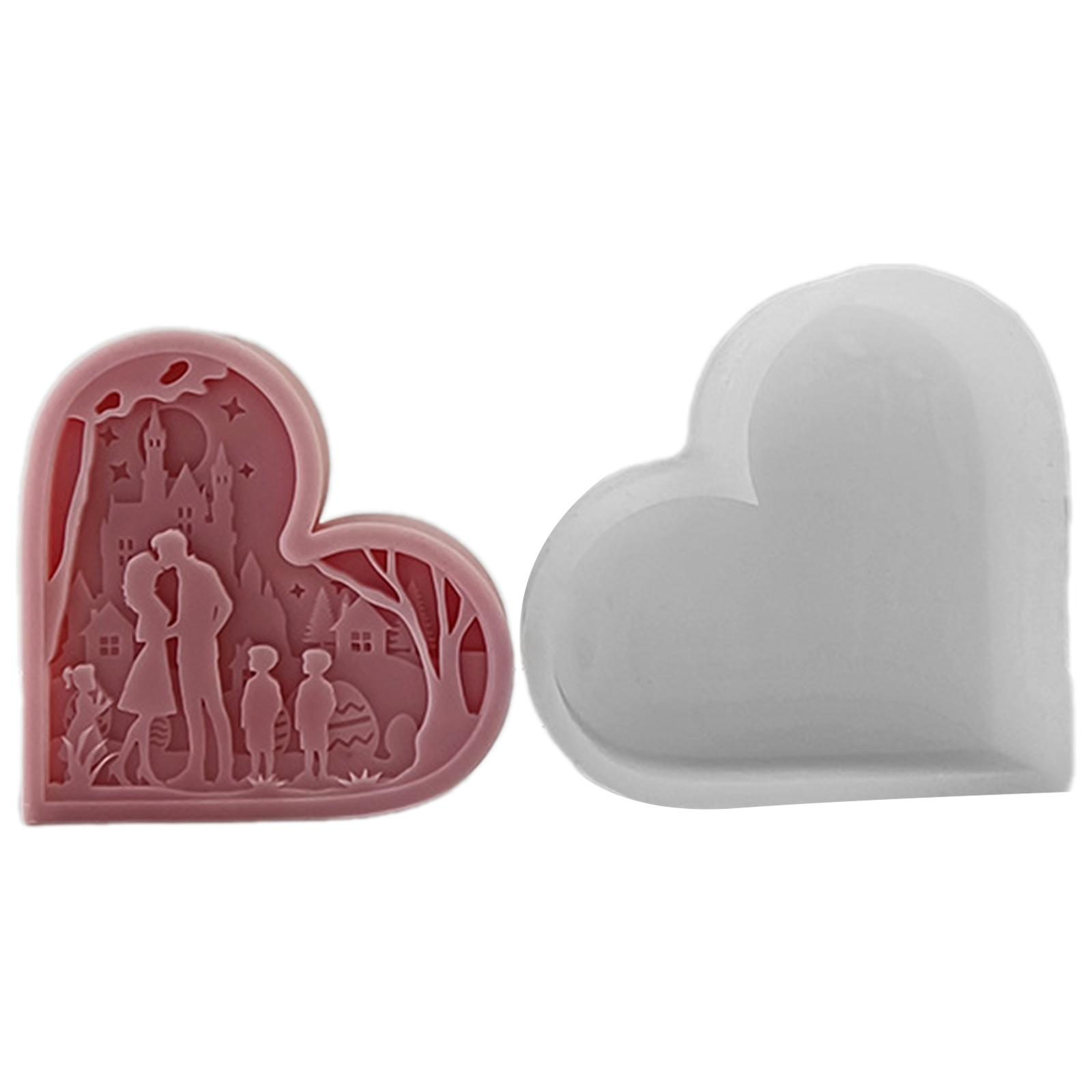 

Силиконовая форма для свечей в форме сердца с подробным дизайном в виде сердца для домашнего декора 5059