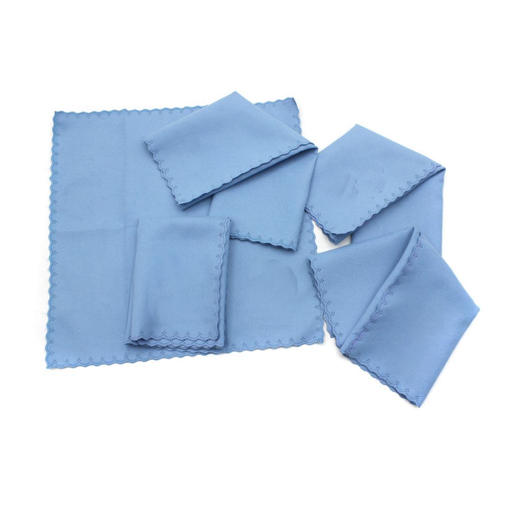 5pcs Microfiber Cleaning Polishing Polish Cloth for Musical Instrument Guitar Violin Piano Clarinet Trumpet Sax