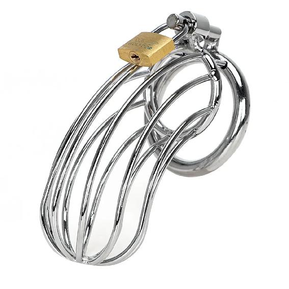 DongKai HOT Selling 3 Size Types Male Metal Cage Adult Sex Toy Male Love Sex Ring Chastity Cage Lock for Men BDSM Game Play