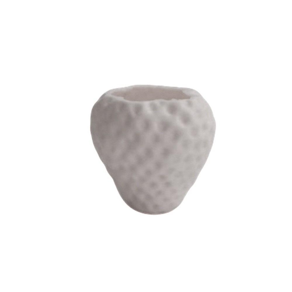 

3D Printed Strawberry Flower Pot Ornaments Mini Plant Pot Funny Strawberry Storage Box Balcony белый