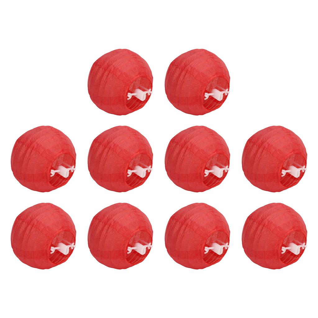 10pcs Paper Lanterns Foldable Round Small Handcrafted Lantern Decoration for Tent RV Courtyard