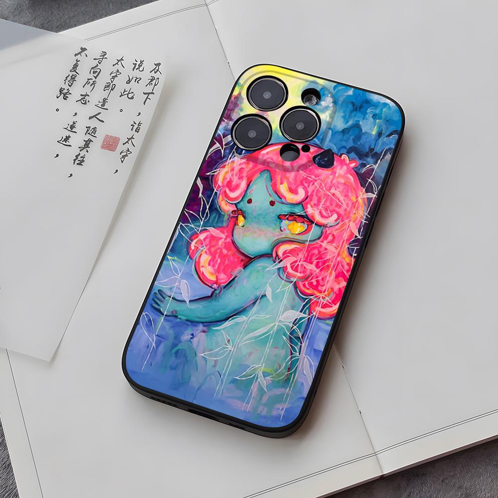 

Phone Case Funda For Iphone 14 13 17 16 11 15ProMax 12 Pro Max Mini Xr Xs X 7 Plus Covers Okokume Cosmic Girl iPhone 12