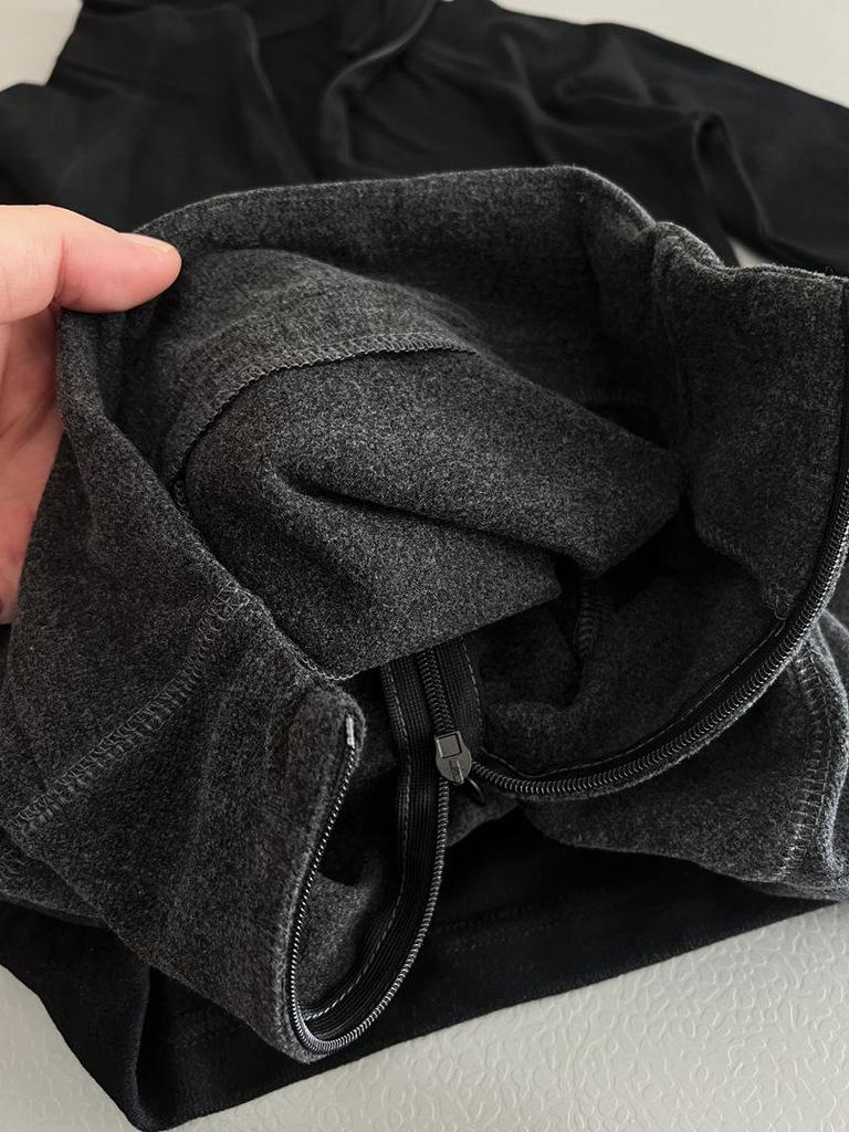 Dámské přiléhavé elastické tričko svetr s dlouhým rukávem se stojáčkem a skrytým zipem