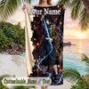Demon Slayer Beach Towel, Personalized Custom Name Text, Quick Dry Large Absorbent Towel For Beach Pool