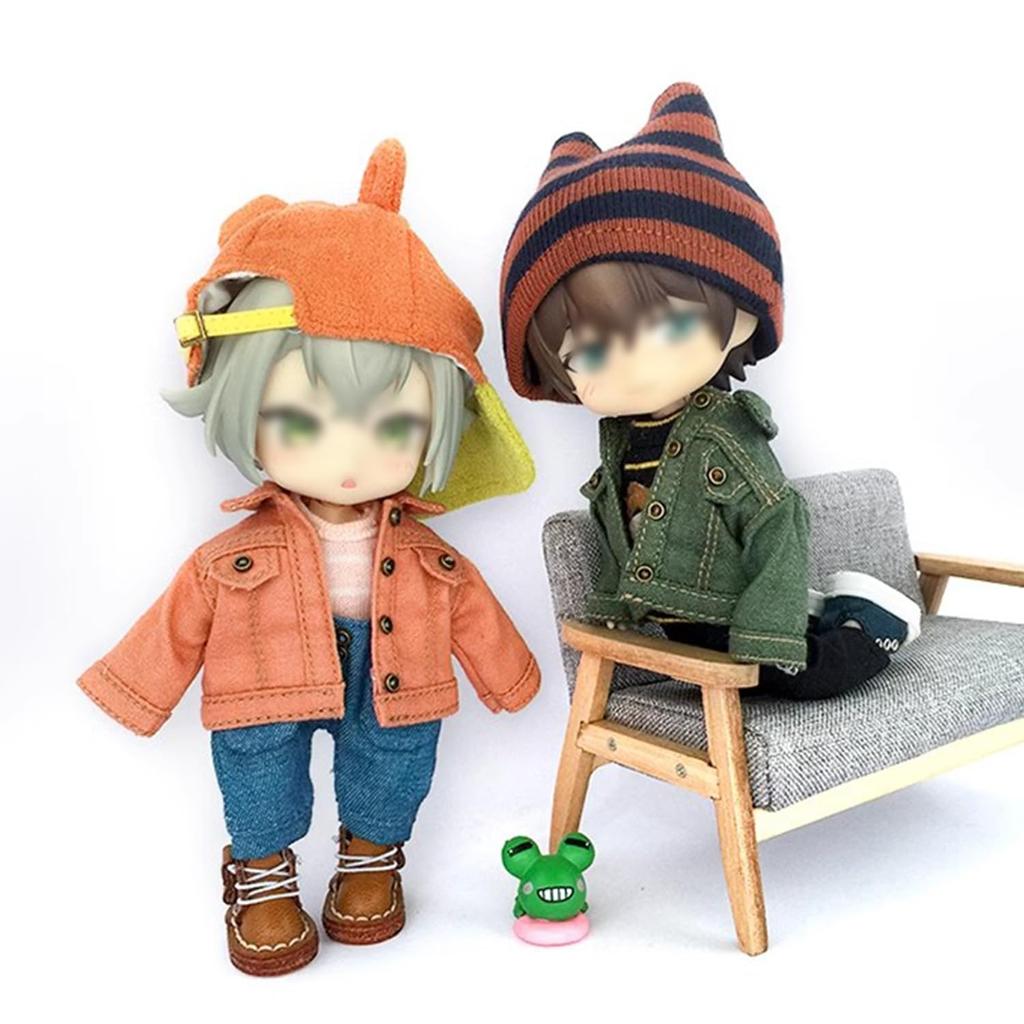 HIGHAWK OB11 Veste Manteau Obitsu 11 Vêtements Costume pour Poupée Obitsu 11 cm Corps Poupée Obitsu Corps P10 Nendoroid bjd GSC Corps (blanc)