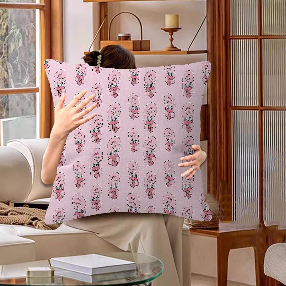 Esther-Bunny Room Maple Design Cushion Cover Happy Autumn Harvest Decor Holiday Decorati Pillow Cover
