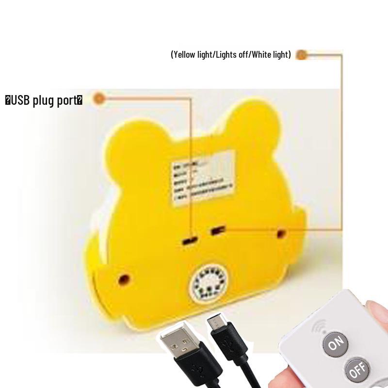 Remote-Control Plug-In & Rechargeable Night Light for Newborns - Ideal for Bedside, Breastfeeding, and Nighttime Baby Care