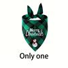 Christmas Dog Bandana - Triangle Scarf with Santa Claus and Letter Graphic for Pet Holiday Parties